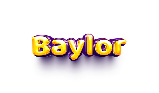 names of boys English helium balloon shiny celebration sticker 3d inflated Baylor