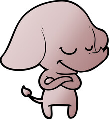 cartoon smiling elephant
