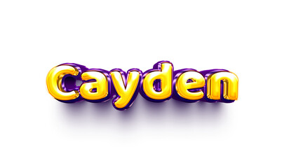 names of boys English helium balloon shiny celebration sticker 3d inflated Cayden