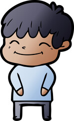 Obraz premium cartoon happy boy