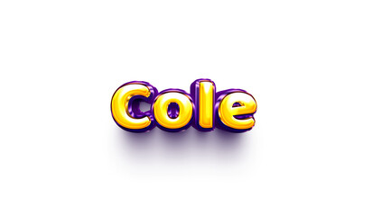 names of boys English helium balloon shiny celebration sticker 3d inflated Cole