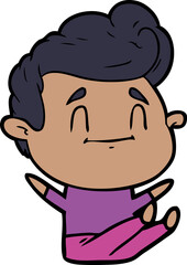 happy cartoon man