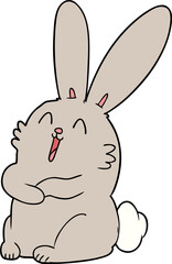 cartoon laughing bunny rabbit