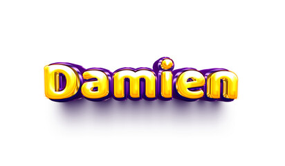 names of boys English helium balloon shiny celebration sticker 3d inflated Damien