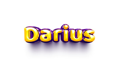 names of boys English helium balloon shiny celebration sticker 3d inflated Darius