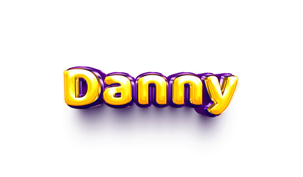 names of boys English helium balloon shiny celebration sticker 3d inflated Danny