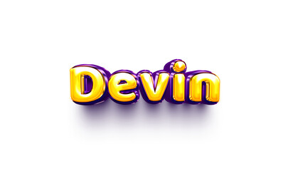 names of boys English helium balloon shiny celebration sticker 3d inflated Devin