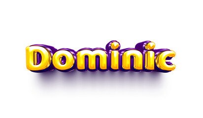 names of boys English helium balloon shiny celebration sticker 3d inflated Dominic