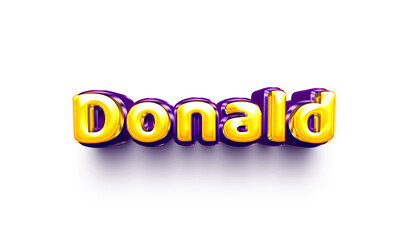 names of boys English helium balloon shiny celebration sticker 3d inflated Donald
