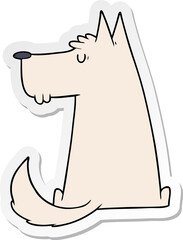 sticker of a cute cartoon dog