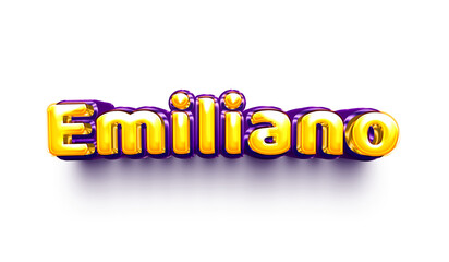 names of boys English helium balloon shiny celebration sticker 3d inflated Emiliano