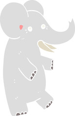 flat color style cartoon elephant