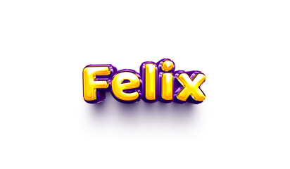 names of boys English helium balloon shiny celebration sticker 3d inflated Felix