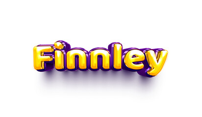 names of boys English helium balloon shiny celebration sticker 3d inflated Finnley