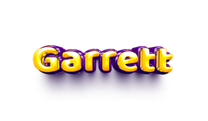names of boys English helium balloon shiny celebration sticker 3d inflated Garrett