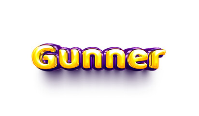 names of boys English helium balloon shiny celebration sticker 3d inflated Gunner