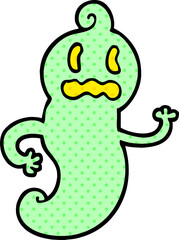 comic book style cartoon spooky ghost
