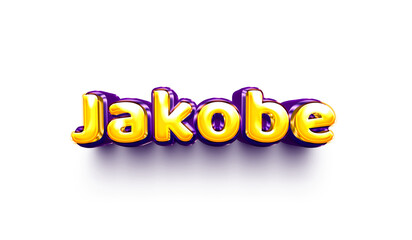 names of boys English helium balloon shiny celebration sticker 3d inflated Jakobe