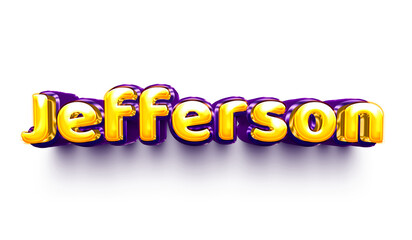 names of boys English helium balloon shiny celebration sticker 3d inflated Jefferson