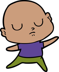 cartoon bald man
