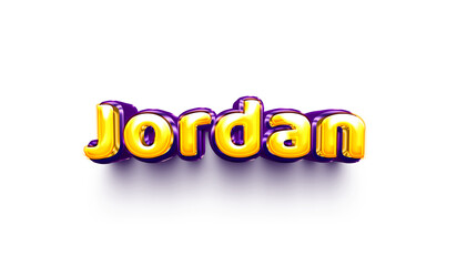 names of boys English helium balloon shiny celebration sticker 3d inflated Jordan