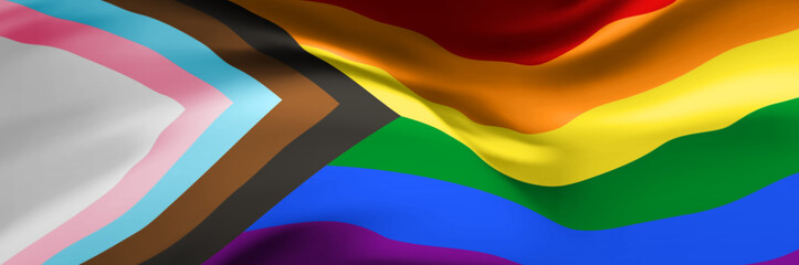 Pride flag. International symbol of LGBTQ community. Rainbow backdrop