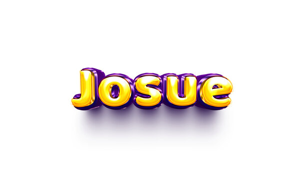 names of boys English helium balloon shiny celebration sticker 3d inflated Josue