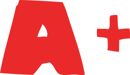 cartoon doodle letter grades