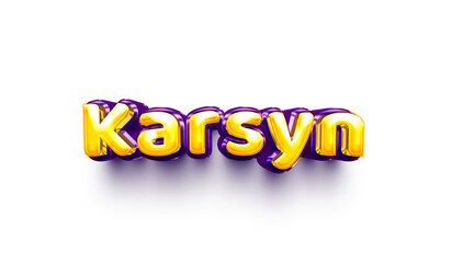 names of boys English helium balloon shiny celebration sticker 3d inflated Karsyn