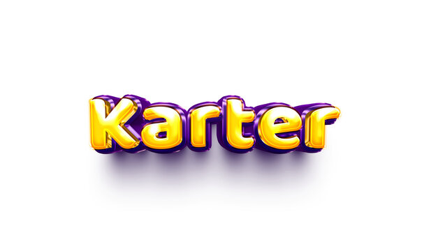 names of boys English helium balloon shiny celebration sticker 3d inflated Karter