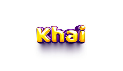 names of boys English helium balloon shiny celebration sticker 3d inflated Khai