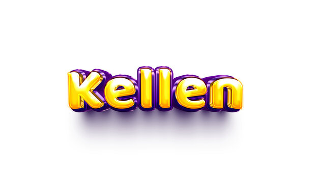 names of boys English helium balloon shiny celebration sticker 3d inflated Kellen