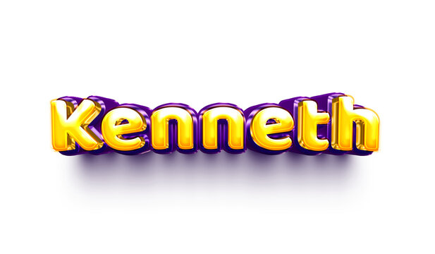 names of boys English helium balloon shiny celebration sticker 3d inflated Kenneth