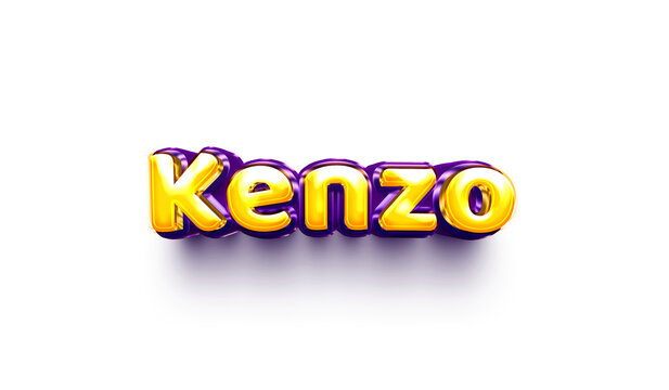 names of boys English helium balloon shiny celebration sticker 3d inflated  Kenzo
