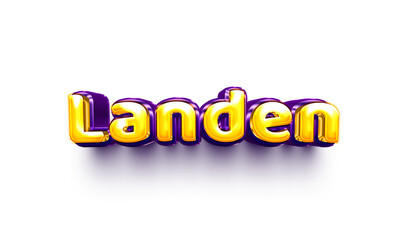 names of boys English helium balloon shiny celebration sticker 3d inflated Landen