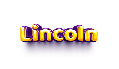 names of boys English helium balloon shiny celebration sticker 3d inflated Lincoln