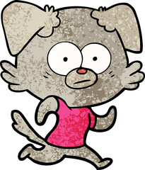 Fototapeta premium nervous dog cartoon