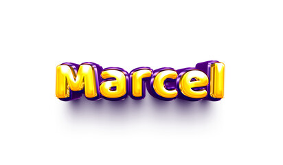 names of boys English helium balloon shiny celebration sticker 3d inflated Marcel 