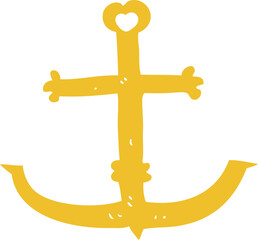 flat color illustration of anchor