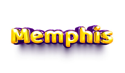 names of boys English helium balloon shiny celebration sticker 3d inflated Memphis