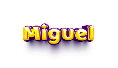 names of boys English helium balloon shiny celebration sticker 3d inflated Miguel