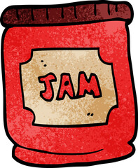 cartoon doodle jam pot