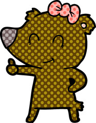 female bear cartoon