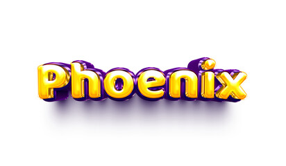 names of boys English helium balloon shiny celebration sticker 3d inflated Phoenix