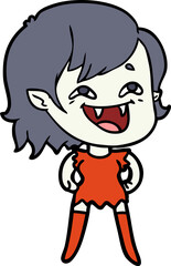 cartoon laughing vampire girl