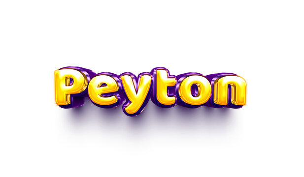 names of boys English helium balloon shiny celebration sticker 3d inflated Peyton