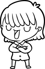 cartoon woman