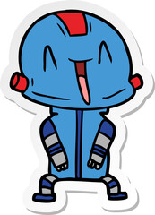 Obraz premium sticker of a cartoon robot
