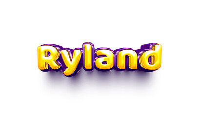 names of boys English helium balloon shiny celebration sticker 3d inflated Ryland