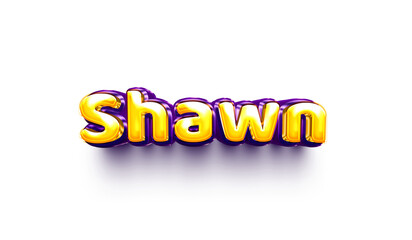 names of boys English helium balloon shiny celebration sticker 3d inflated Shawn